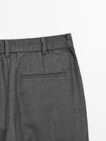 Pantalon relaxed fit laine froide