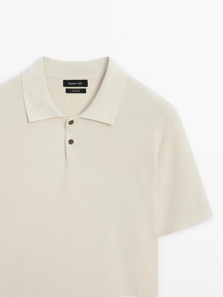 Polo en maille 100 % coton
