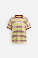 T-SHIRT À RAYURES CONTRASTÉES