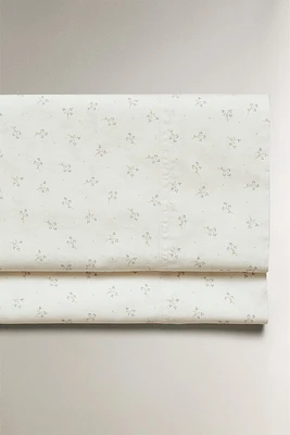 CHILDREN'S COTTON FLAT SHEET WITH MINI FLOWERS