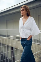 LACE INSERT SHIRT
