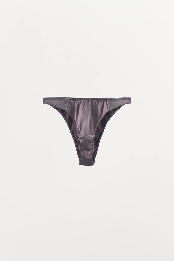SATIN RIBBED PANTIES