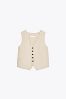 LINEN TAILORED VEST