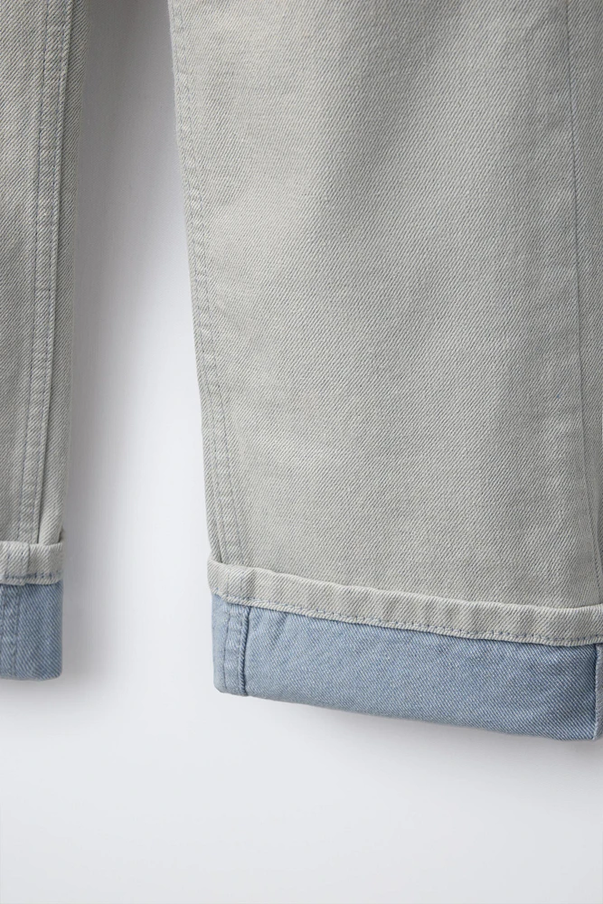 STRAIGHT LEG HEMS JEANS