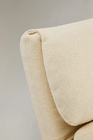 BOUCLÉ FOLDING LOUNGE CHAIR
