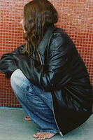 BLOUSON AVIATEUR EN MATIÈRE SYNTHÉTIQUE