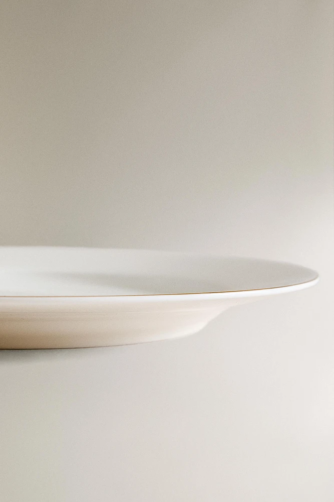 ASSIETTE PLATE PORCELAINE BONE CHINA BORD