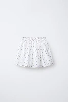 FLORAL EMBROIDERED SKORT