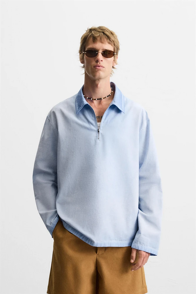 RELAXED FIT WASHED POLO SHIRT