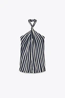 ZW COLLECTION STRIPE HALTER TOP