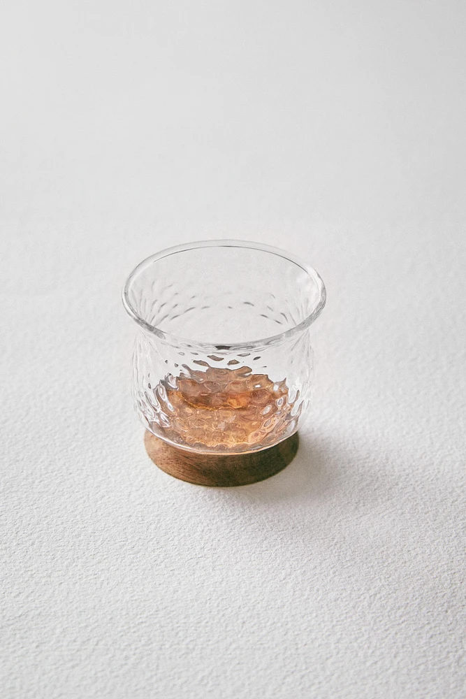 SET OF HAMMERED BOROSILICATE GLASS SHOT GLASSES (SET OF 4)