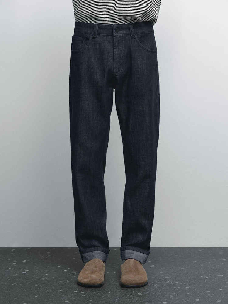 Jean tapered en coton mélangé