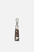 PORTE-CLÉS EN CUIR À IMPRIMÉ ANIMALIER