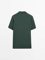 Polo en maille de coton à manches courtes