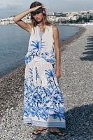 BLOUSE IMPRIMÉ TROPICAL