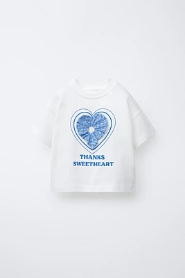 GINGHAM APPLIQUÉ T-SHIRT