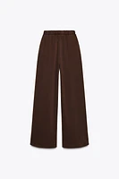 WASHED EFFECT INTERLOCK PANTS