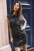 ROBE Z1975 DRAPÉE COURTE EN JEAN