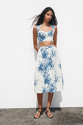 PRINTED CROP TOP