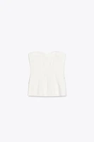 COMBINATION SATIN EFFECT BUSTIER TOP