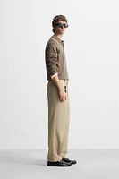 KNIT WOOL-COTTON POLO SHIRT