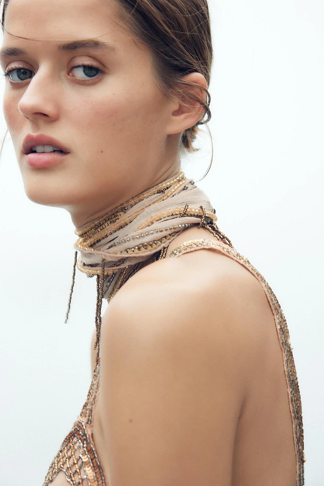 BEADED LIGHTWEIGHT SCARF