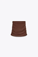 RUCHED MINI SKIRT