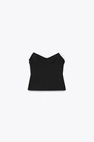 TOP BUSTIER EN MATIÈRES VARIÉES