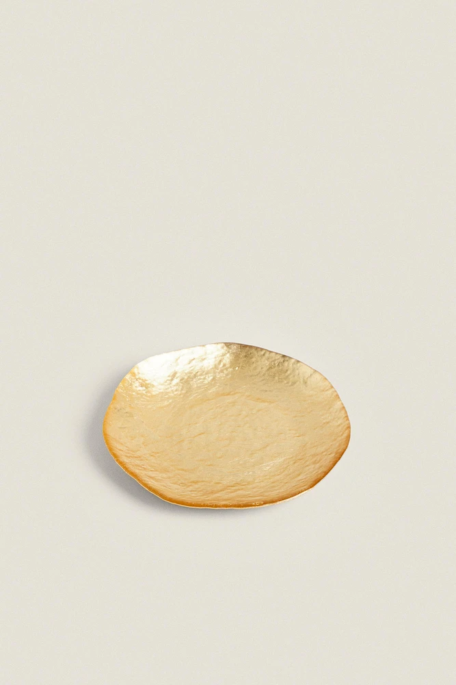 ASSIETTE À PAIN VERRE RECYCLABLE DORÉ