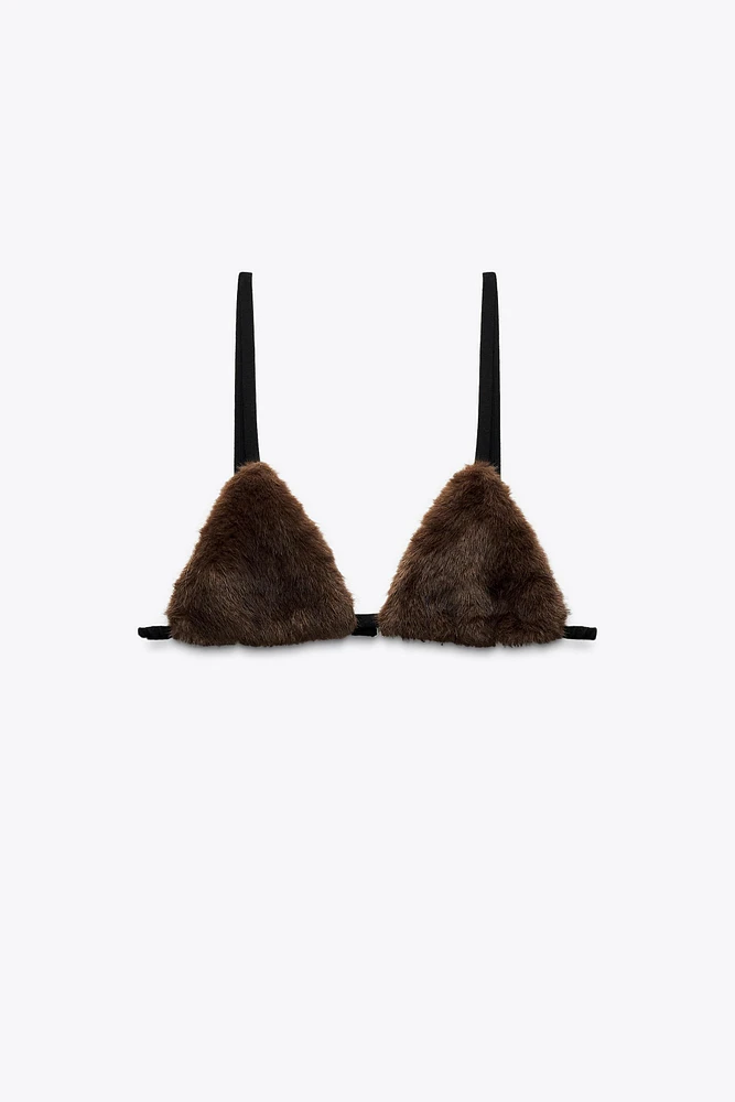 BRASSIÈRE EFFET FOURRURE ÉDITION LIMITÉE