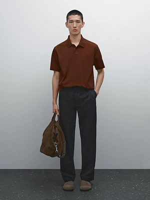 Polo micro-texturé 100 % coton