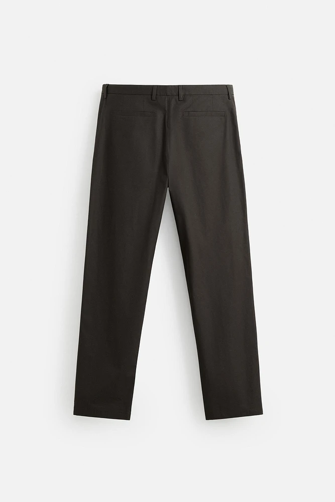 PANTALON DE COSTUME EFFET CIRÉ