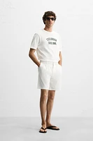 RIBBED TEXT T-SHIRT