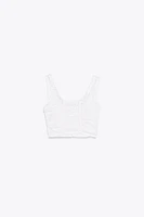 OPENWORK EMBROIDERED TOP