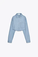 CHEMISE COURTE EN JEAN TRF