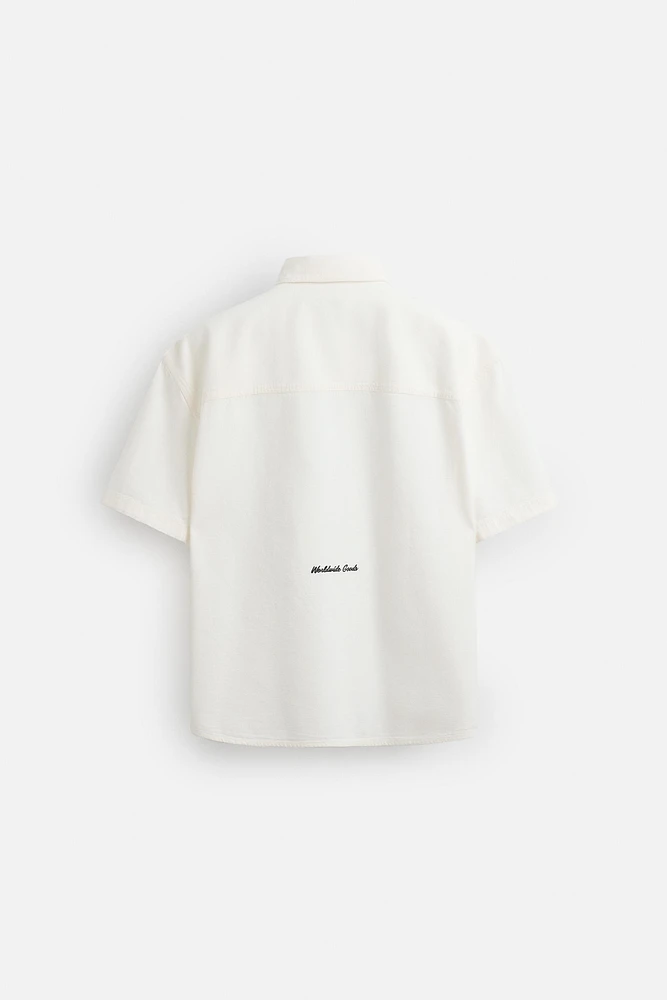 RELAXED FIT EMBROIDERED OVERSHIRT