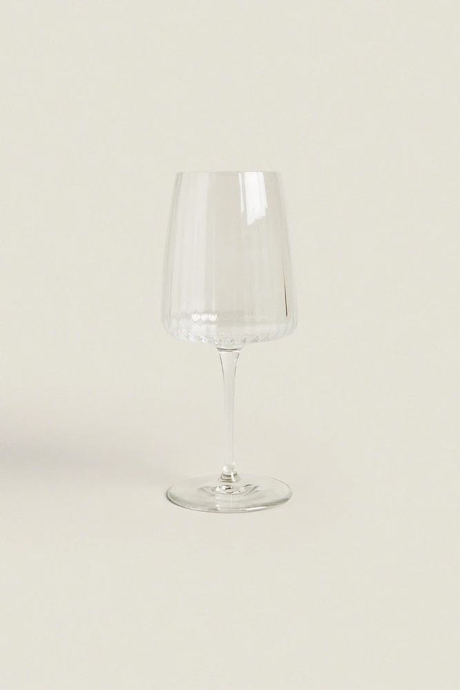 GRAND VERRE À VIN RECYCLABLE LIGNES