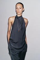 ZW COLLECTION SATIN HALTER TOP