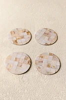 LOT DESSOUS DE VERRE NACRE (LOT DE 4)