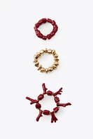 PACK OF 3 CORAL STRETCH BRACELETS