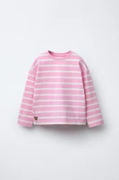 HEAVYWEIGHT STRIPED EMBROIDERED T-SHIRT
