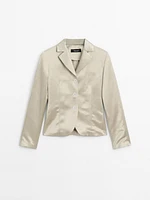 Blazer cintré satiné