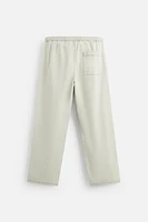 WIDE FIT COTTON PANTS