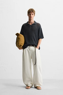 POLO EN MAILLE AJOURÉE