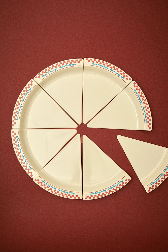 LOT ASSIETTES ENFANT PORTION PIZZA (LOT DE 4)