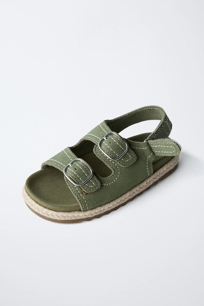 JUTE LEATHER SANDALS
