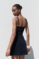 Z1975 STRAPPY DENIM MINI DRESS