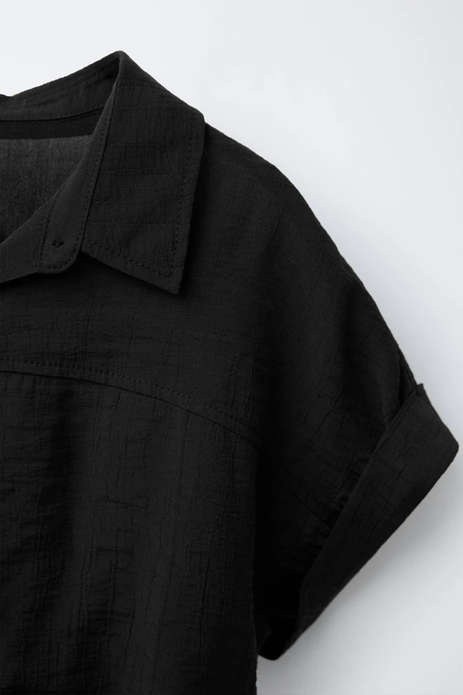 TEXTURED KNOT SHIRT