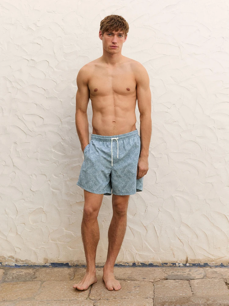 Printed swimming trunks