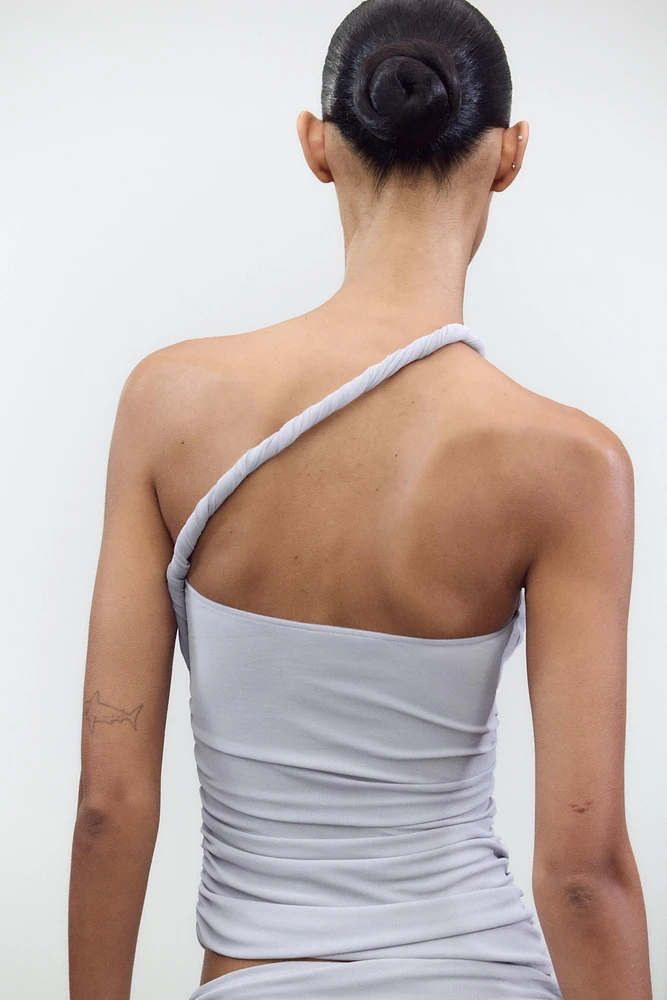 ASYMMETRIC HALTER TOP